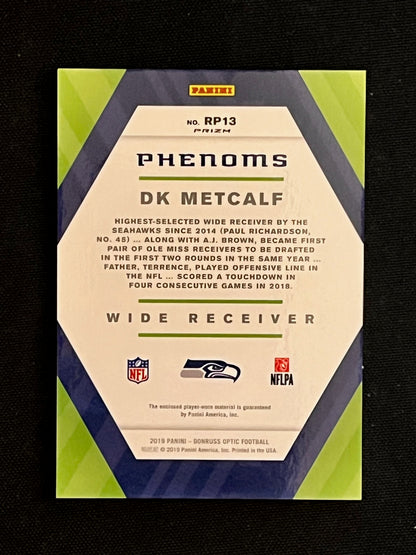 2019 Panini Donruss Optic Football DK Metcalf Rookie Phenoms Jersey Swatch #RP-12 - back