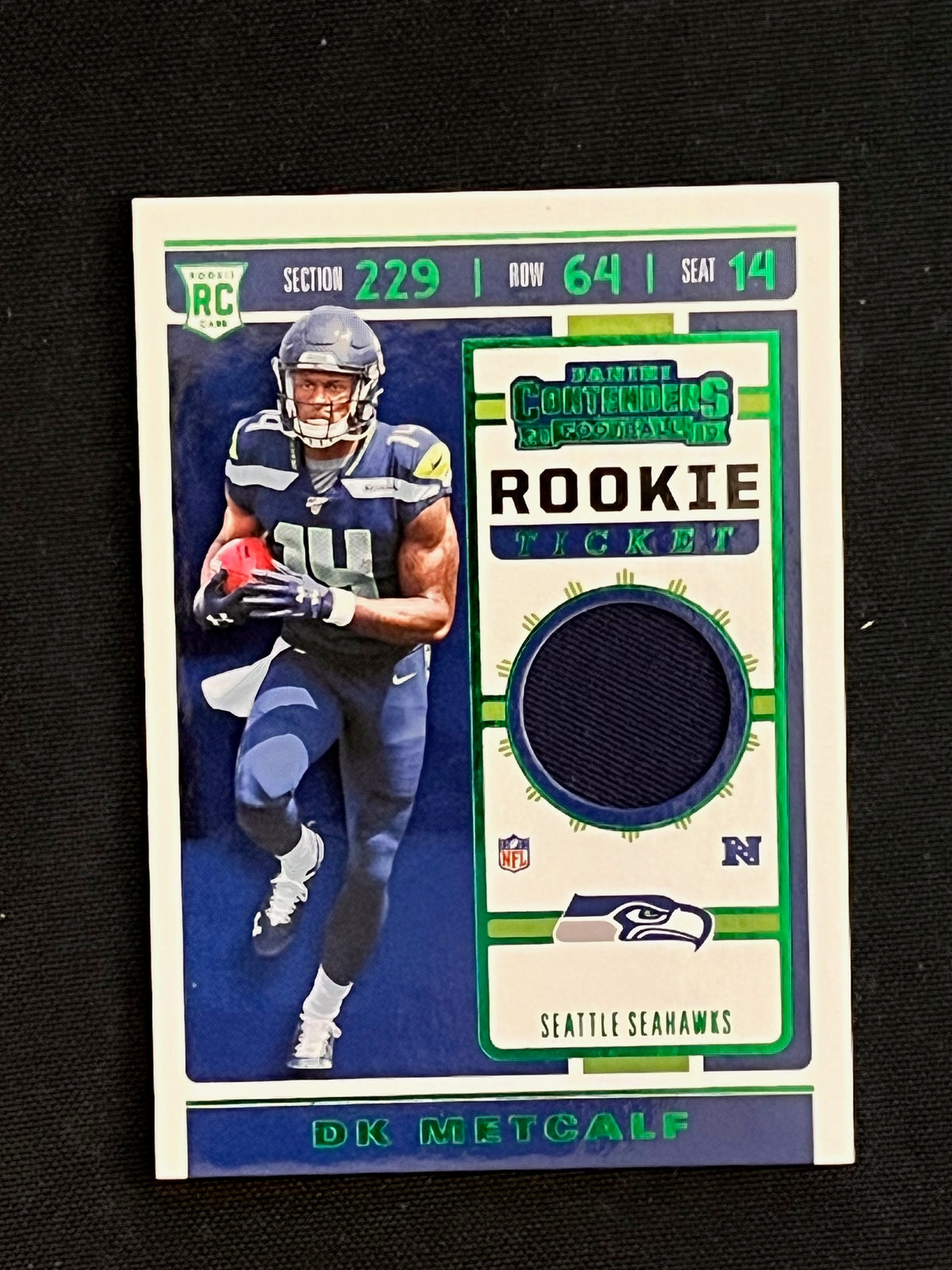 2019 Panini Contenders Football DK Metcalf Rookie Ticket Swatches #RTS-10 - front