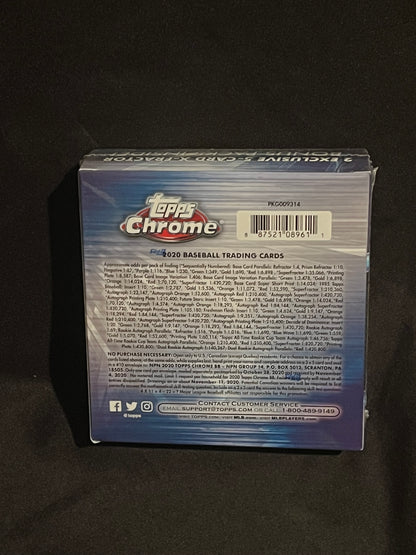 2020 Topps Chrome Baseball Mega Box Factory Sealed with X-Refractors