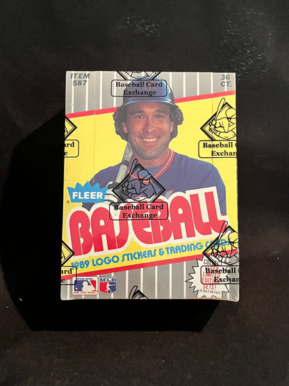 1989 Fleer Baseball Error Boxes BBCE FASC CODE (90171)