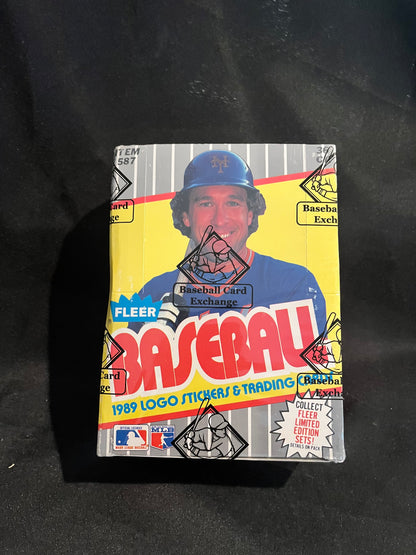 1989 Fleer Baseball Non-Error Code (92011) BBCE FASC Box