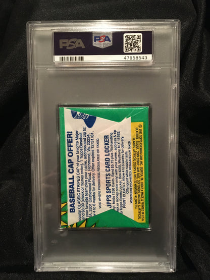 1981 Topps Wax Baseball Graded Pack - scarcer variant "15 Cards Inside!" PSA 8