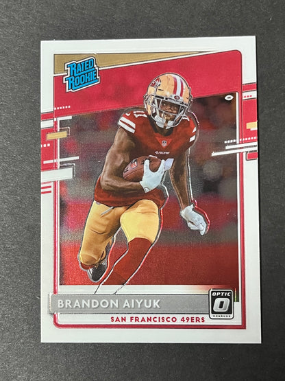 (3) 2020 Panini Donruss Optic Rated Rookie Brandon Aiyuk 2#169 - 49ers