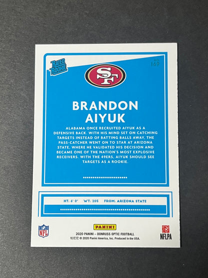 (3) 2020 Panini Donruss Optic Rated Rookie Brandon Aiyuk 2#169 - 49ers