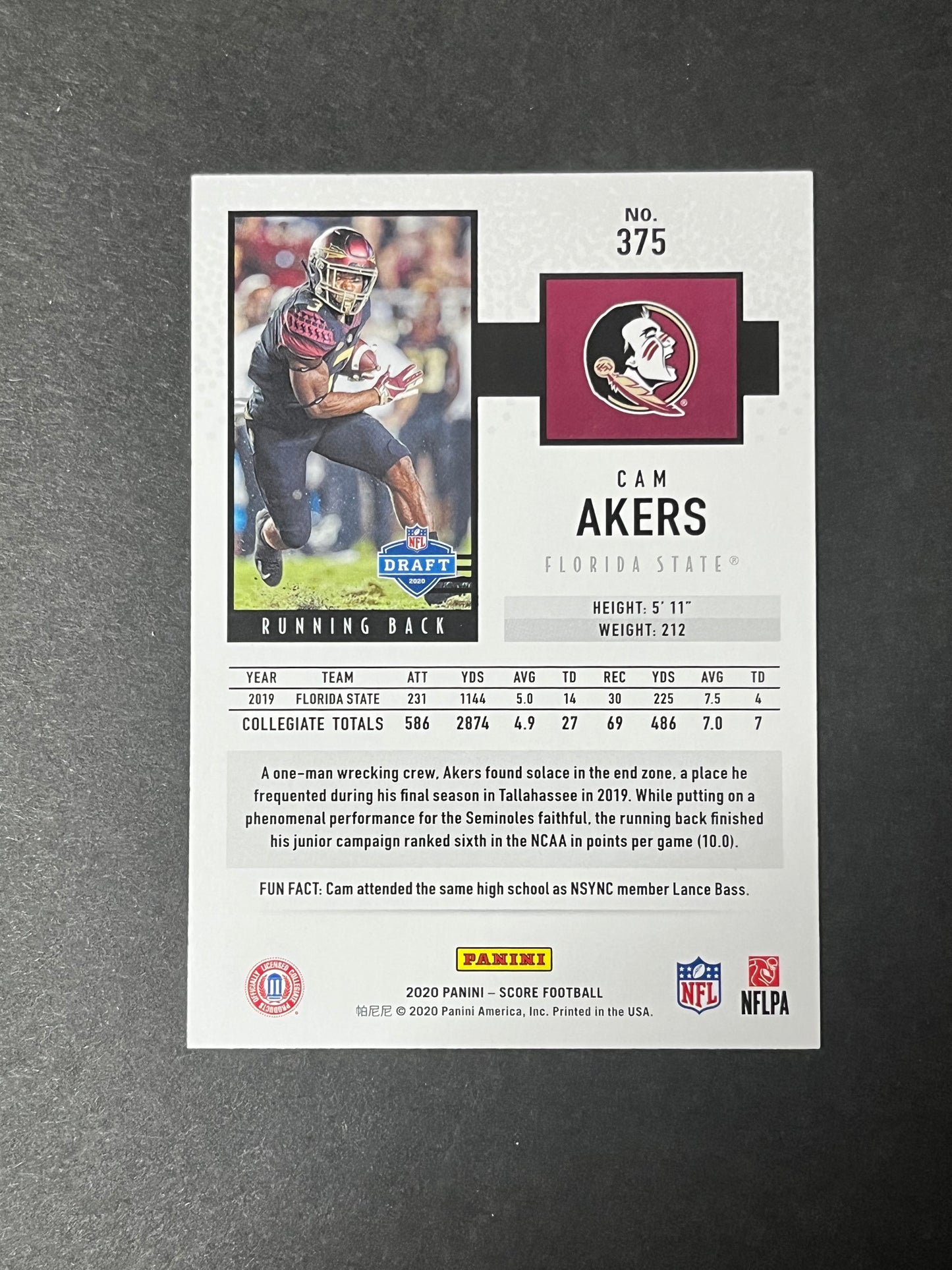 (4) Card Lot - 2020 Mosaic, Select, Prizm Die Cut, Score - Cam Akers RC