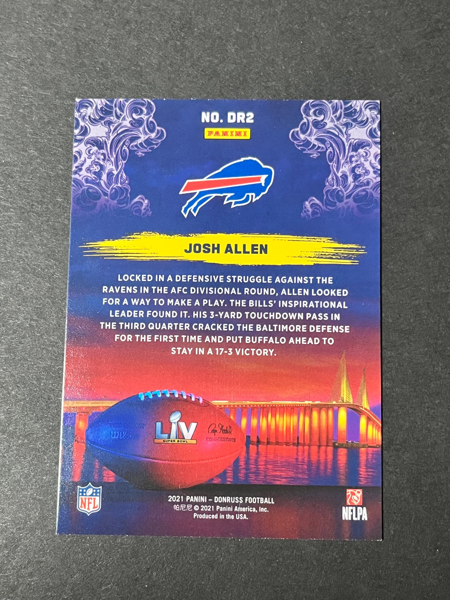 2021 Donruss ROAD TO THE SUPER BOWL Josh Allen #DR2