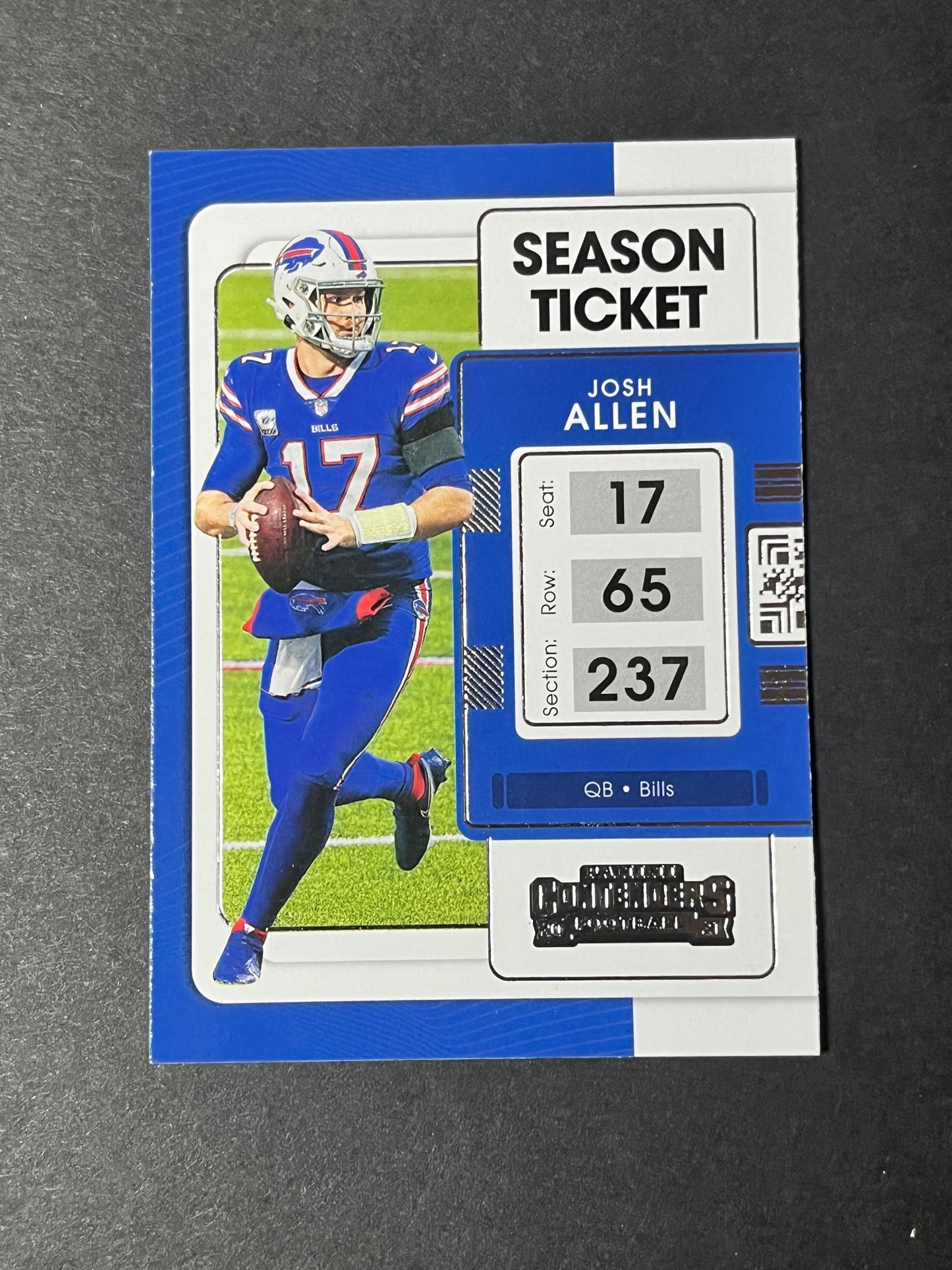 (2) Lot 2021 Panini Contenders Football #10 Josh Allen Season Ticket