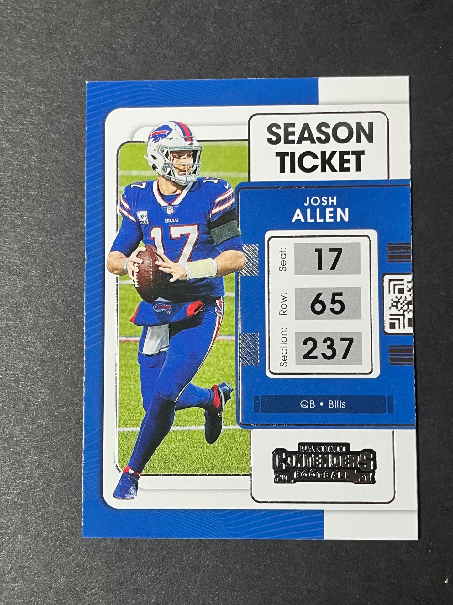 (2) Lot 2021 Panini Contenders Football #10 Josh Allen Season Ticket