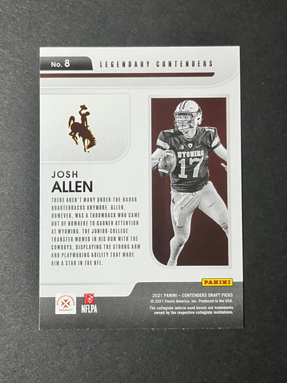 2021 Panini Contenders Draft Picks Josh Allen PURPLE LEGENDARY CONTENDERS #8