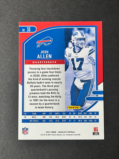 2021 Panini Absolute Josh Allen #36