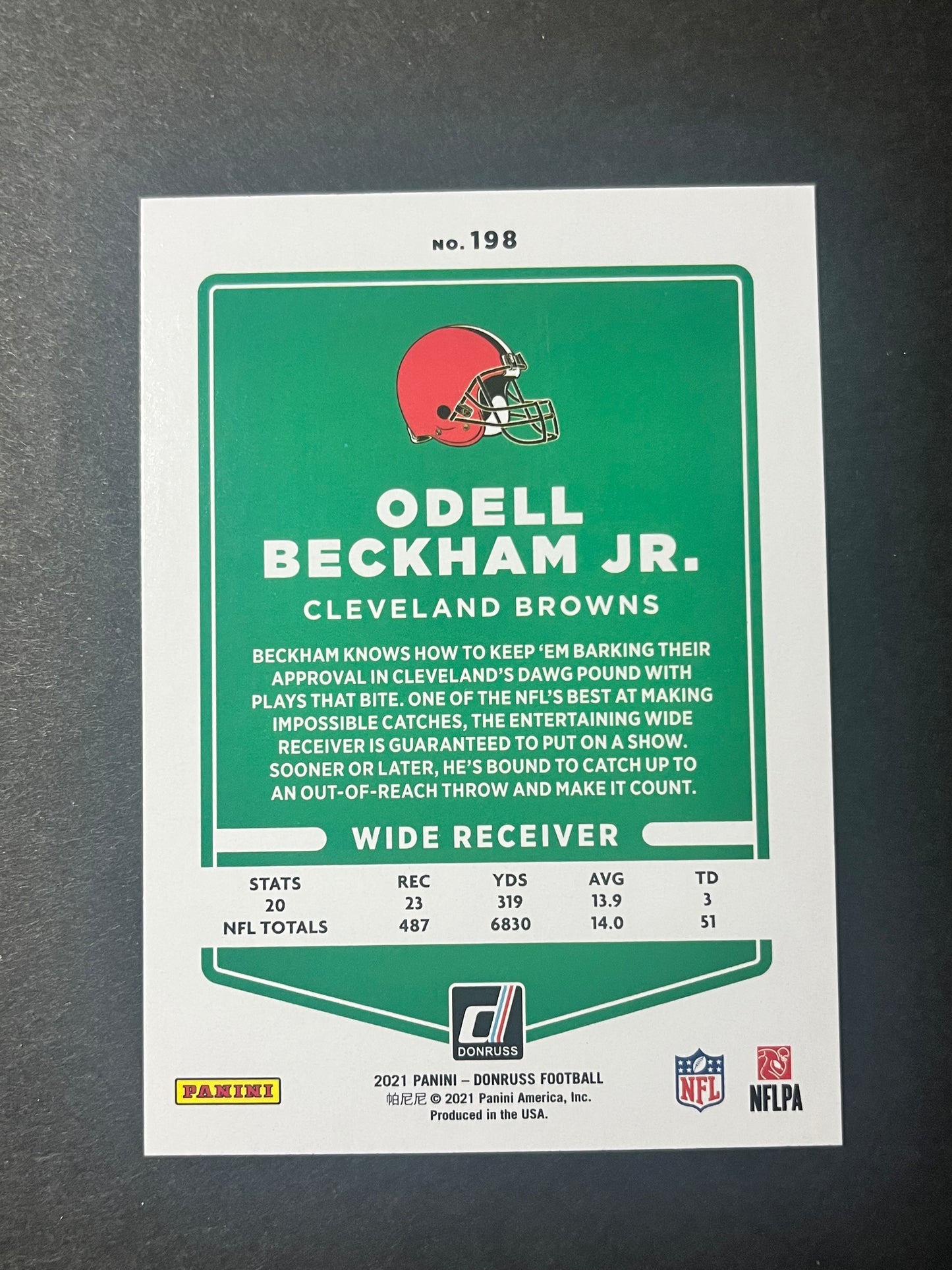 2021 Donruss Football Odell Beckham Jr #198