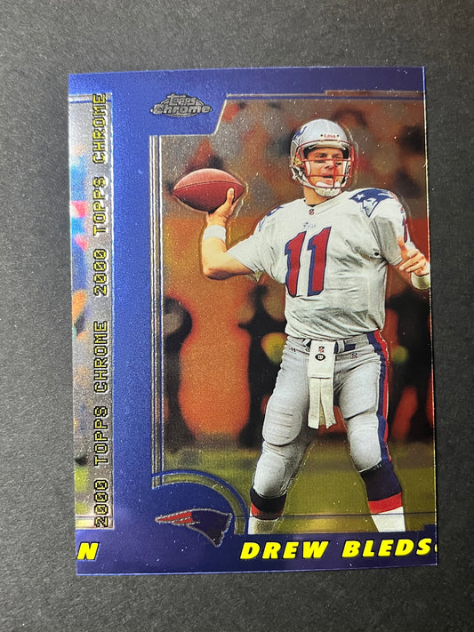 2000 Topps Chrome Football Drew Bledsoe VERY mis-cut #109