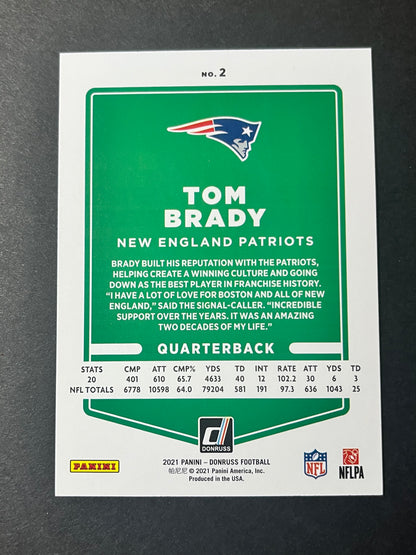 2021 Panini Donruss Football Tom Brady #2