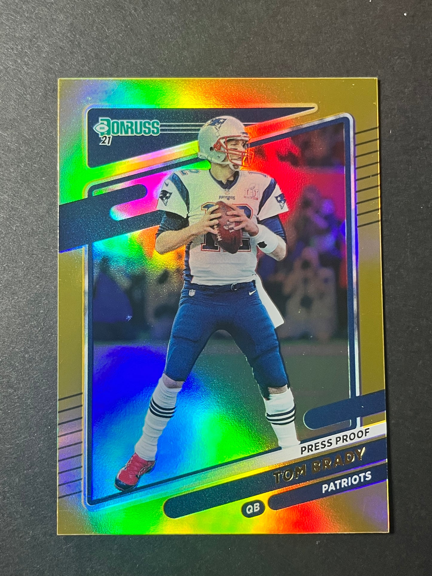 2021 Donruss Football Tom Brady PRESS PROOF GOLD #2