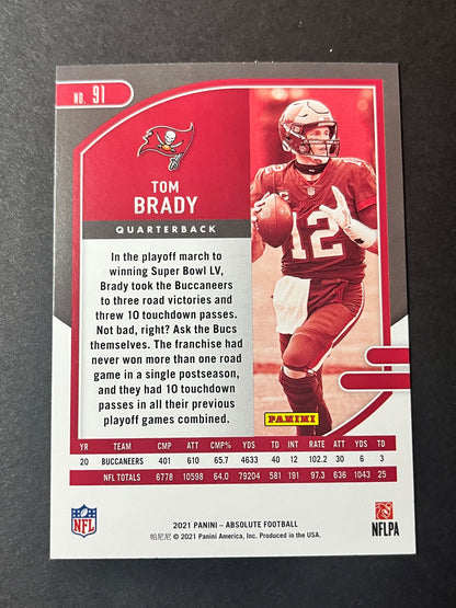 2021 Panini Absolute Football Tom Brady #91