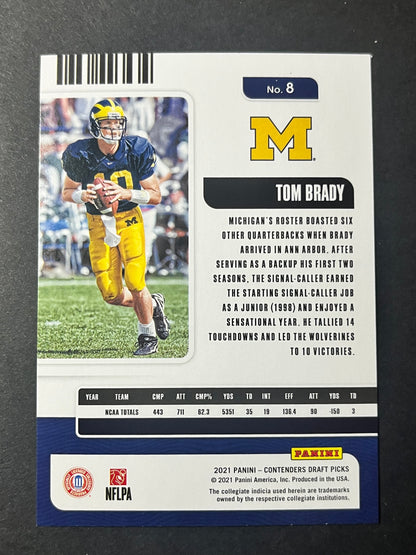 2021 Panini Contenders Draft Picks Football Tom Brady Season Ticket #8