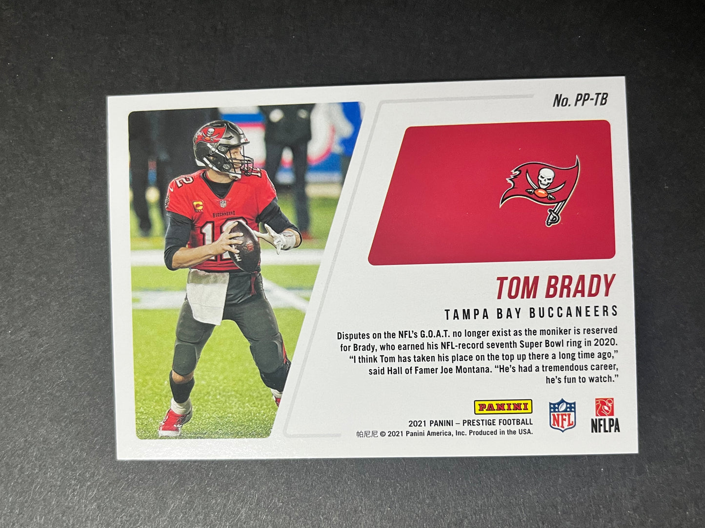 2021 Panini Prestige Football Prestigious Pros Tom Brady #PP-TB