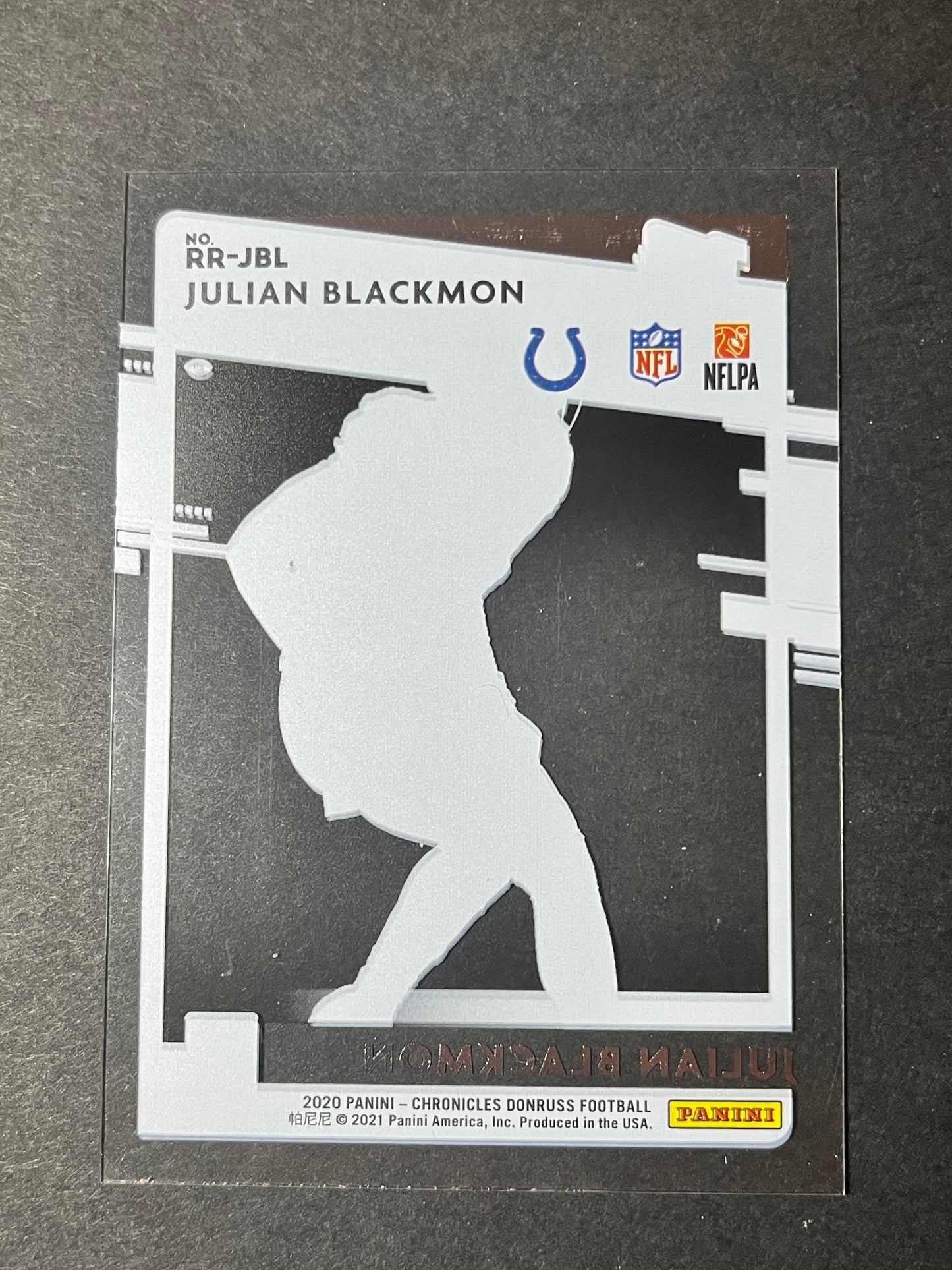 2020 Panini Chronicles Clearly Donruss Football Julian Blackmon #RR-JBL RC