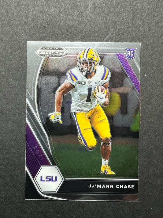 2021 Panini Prizm Draft Picks Ja'Marr Chase #112 RC LSU