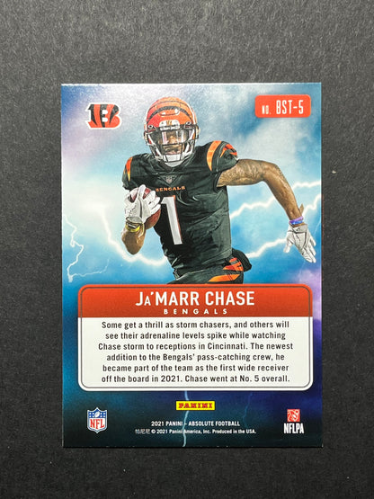 2021 Panini Absolute Ja'Marr Chase By Storm #BST-5