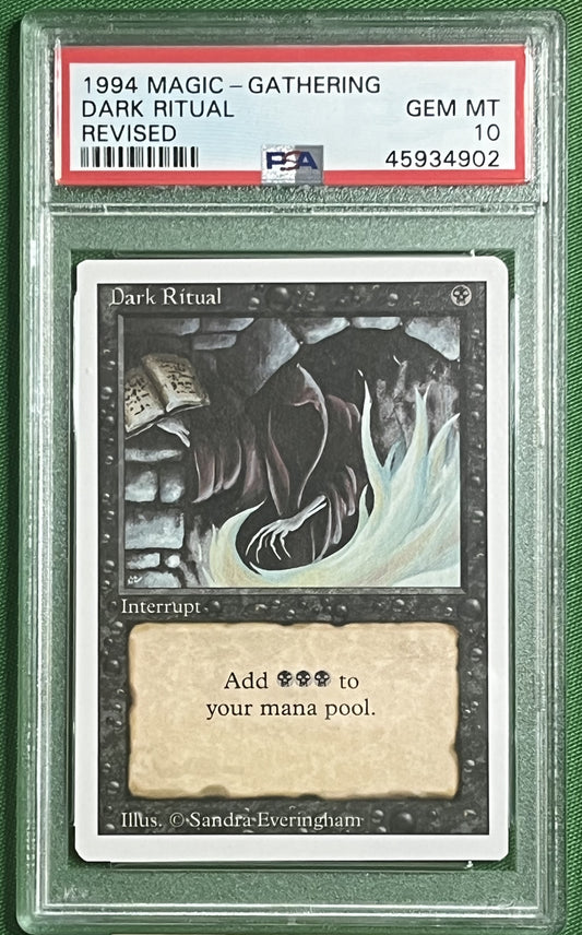 1994 Magic The Gathering MTG Revised Dark Ritual PSA 10