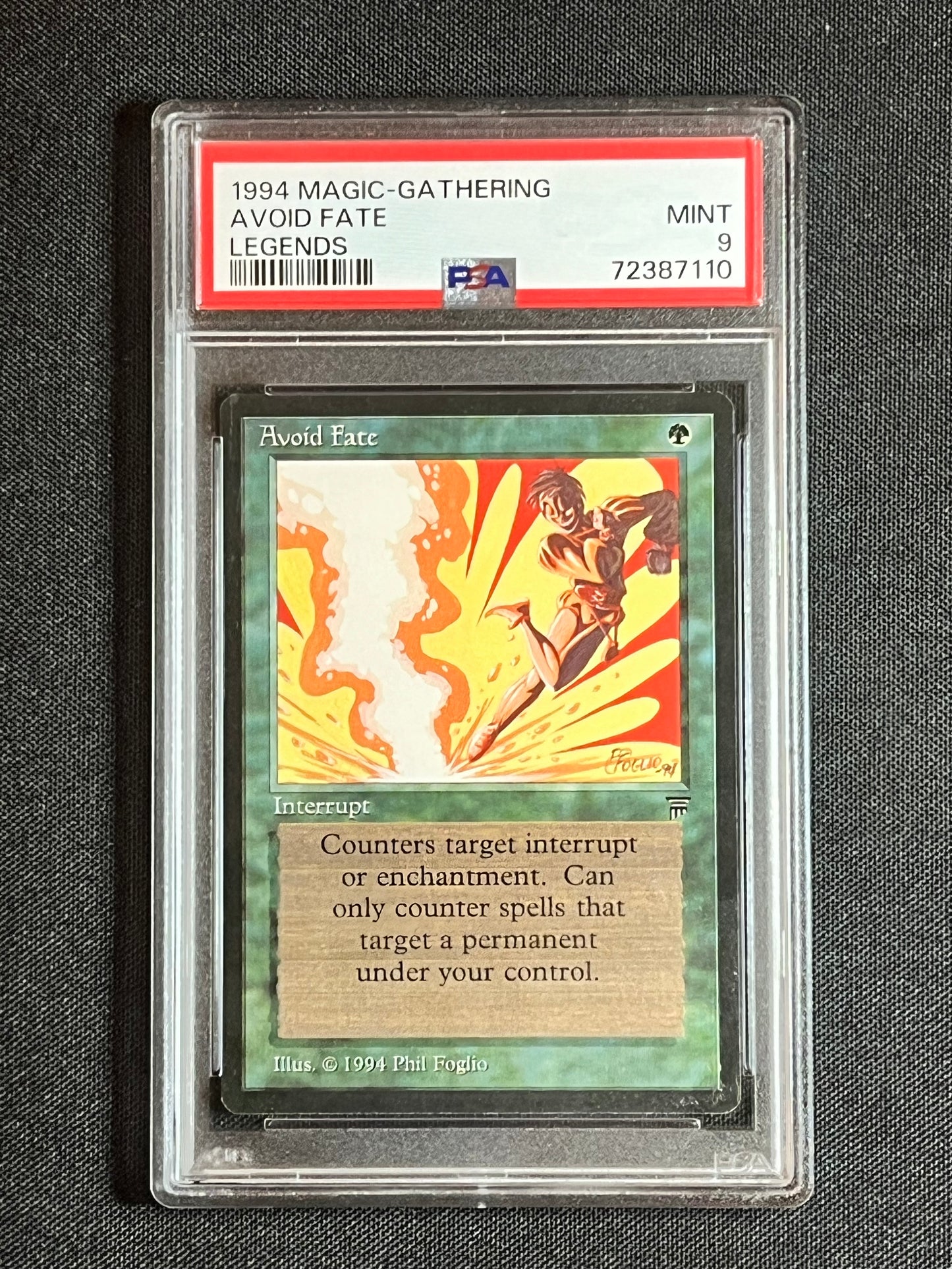 Magic The Gathering MGT Legends Avoid Fate PSA 9!