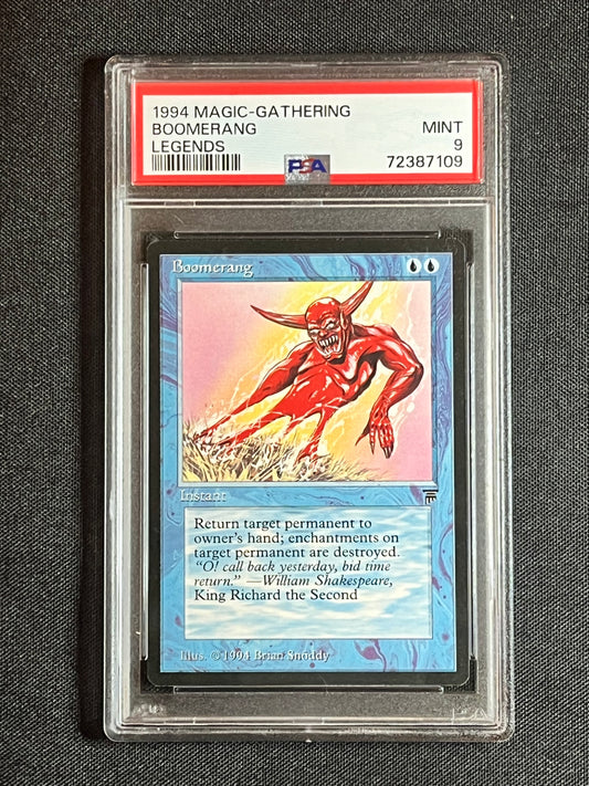 Magic The Gathering MTG Legends Boomerang PSA 9 MINT!