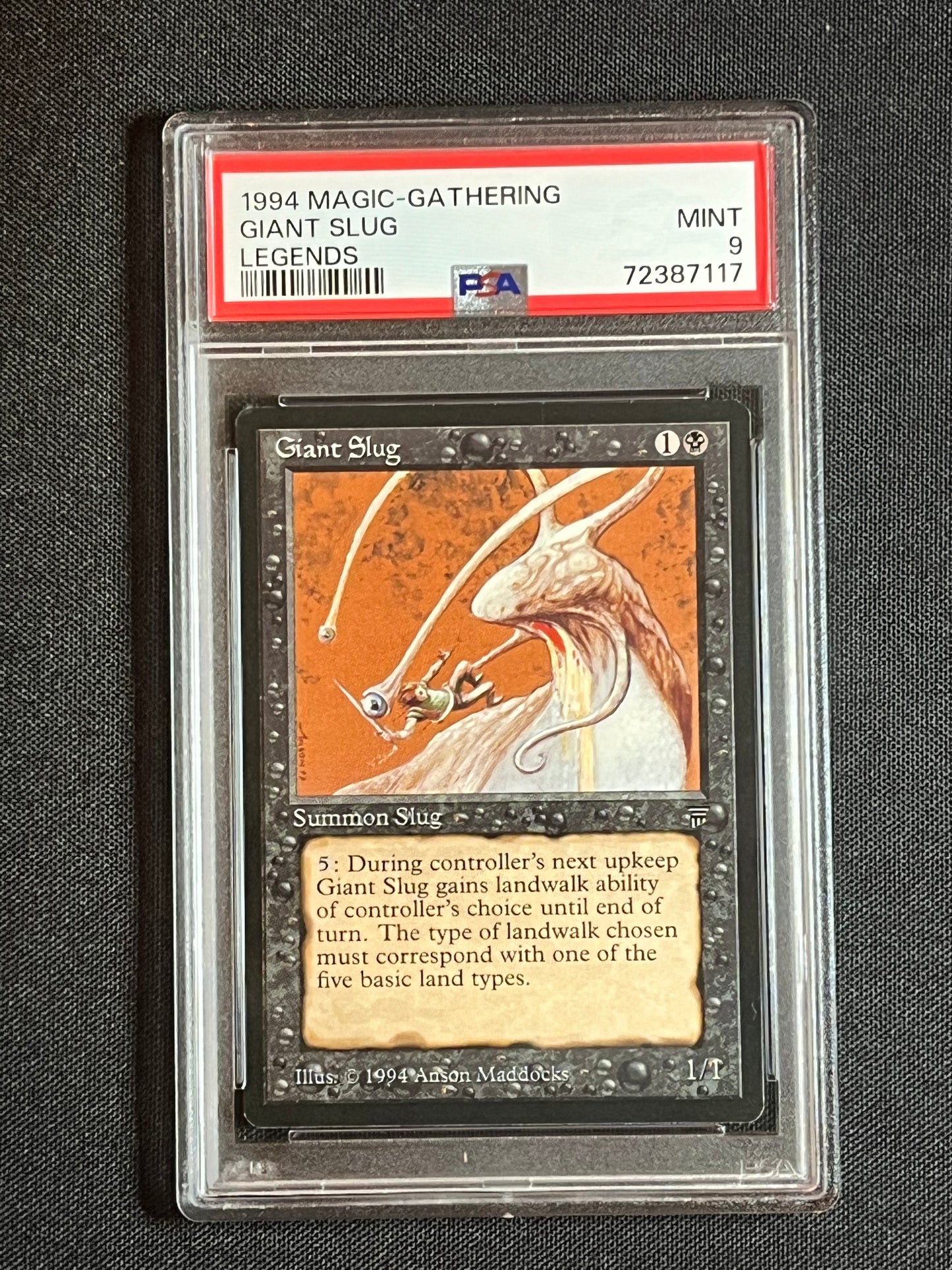 Magic The Gathering MTG Legends Giant Slug PSA 9 MINT!