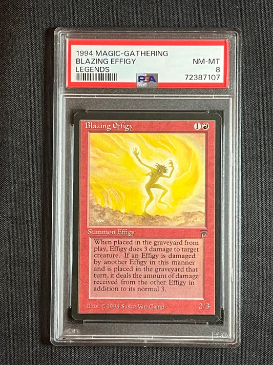 1994 MAGIC THE GATHERING LEGENDS BLAZING EFFIGY PSA 8