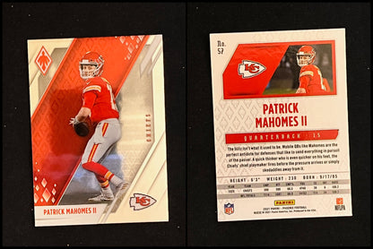2021 Panini Phoenix Football Patrick Mahomes II #57 - front and back