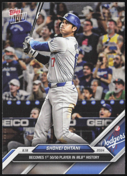 2024 Topps Now Baseball Shohei Ohtani 50/50 #722 - front