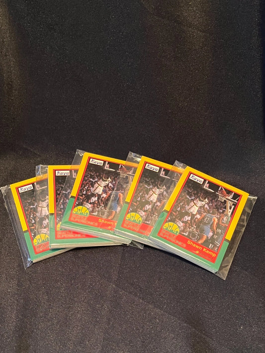 (100) 1990-91 KAYO Seattle Supersonics Sonics Team Sets - Shawn Kemp - Gary Payton