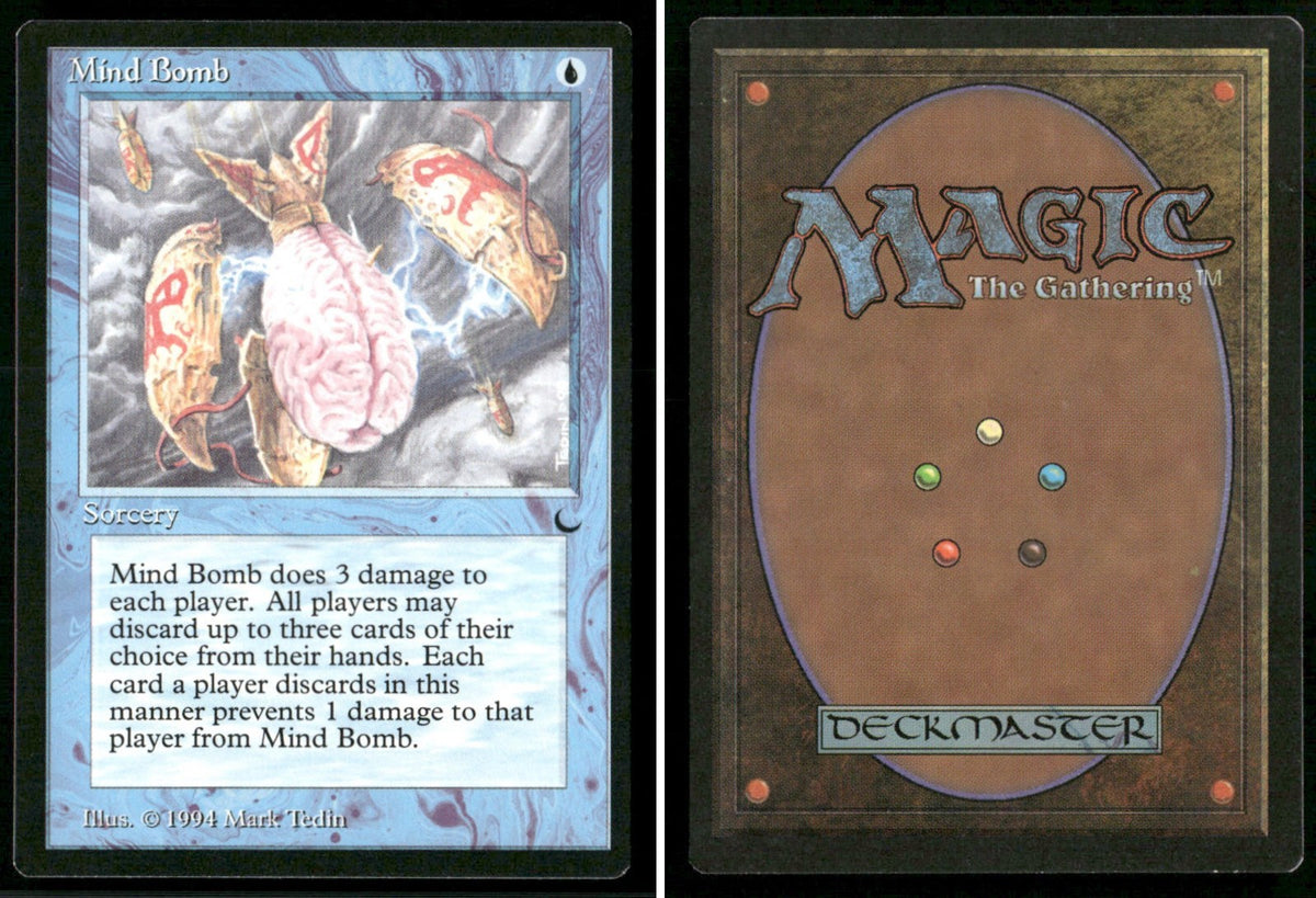 1994 Magic: The Gathering The Dark Mind Bomb – NM-Mint - front and back