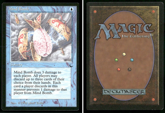 1994 Magic: The Gathering The Dark Mind Bomb – NM-Mint - front and back