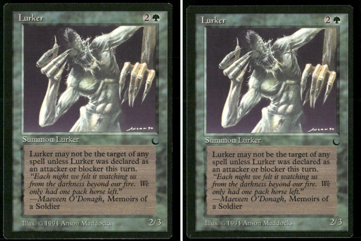 1994 Magic: The Gathering The Dark Lurker – 2-Card Lot, NM-Mint - both cards front