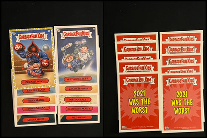 2021 Topps Garbage Pail Kids 2021 Was the Worst! – 10-Card Set - all cards front and back, with Ejected Elon and Jettisoned Jeff