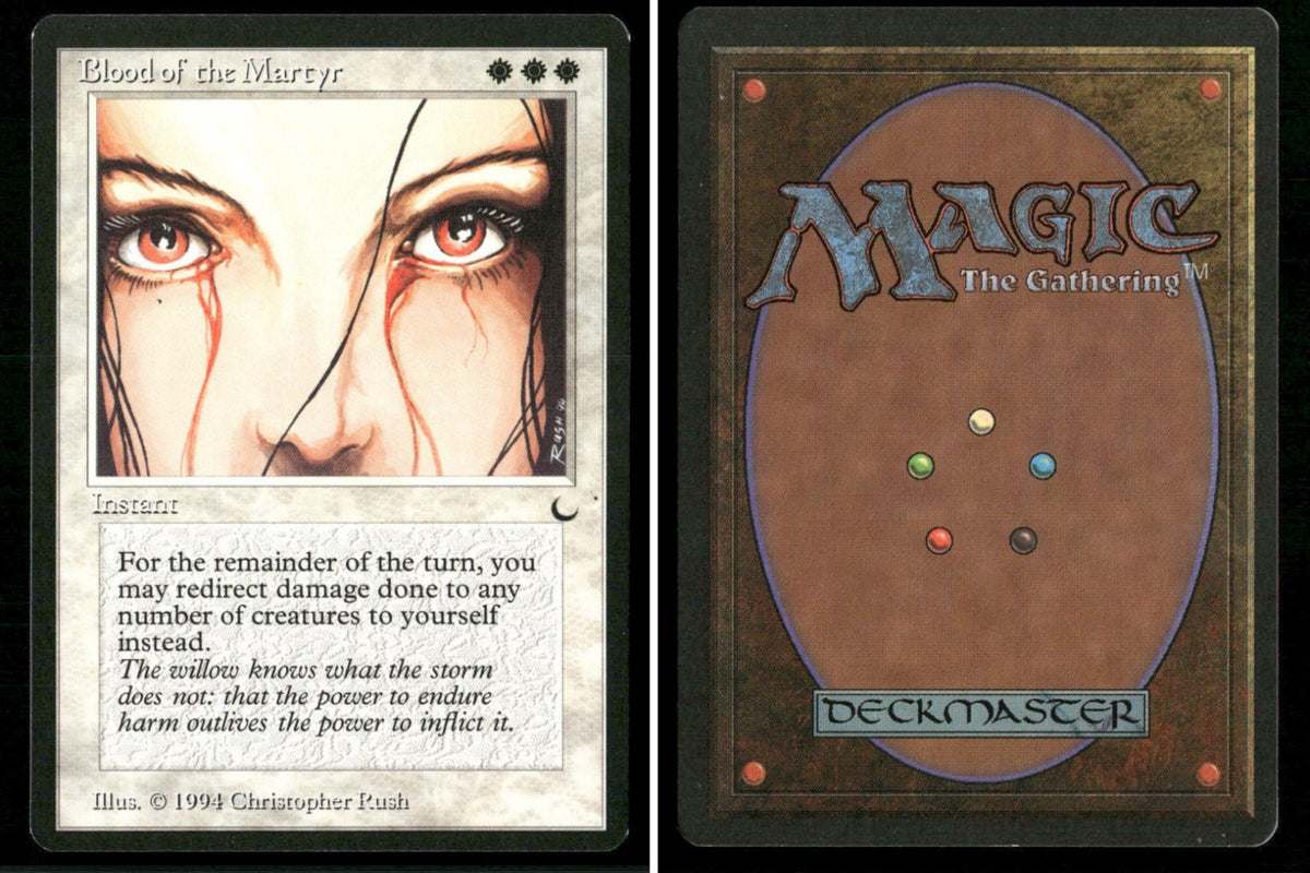 1994 Magic: The Gathering The Dark Blood of the Martyr – NM-Mint - front and back