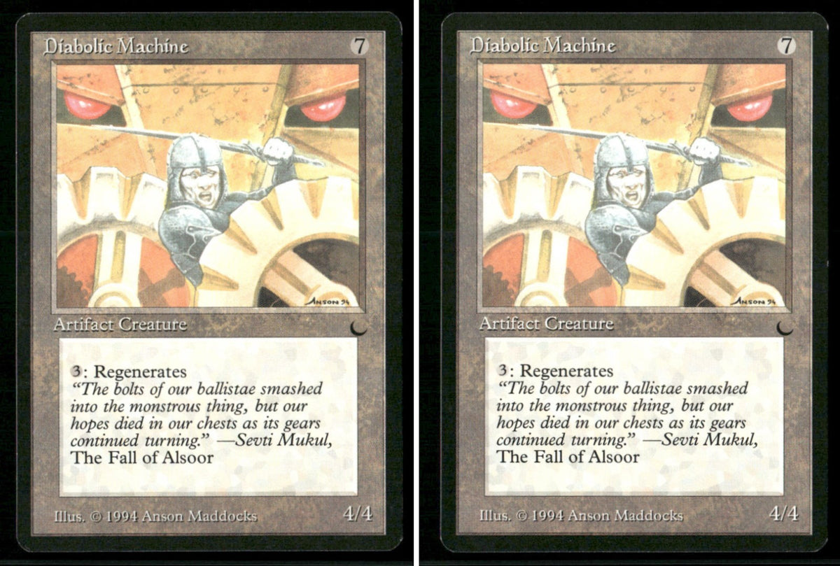 1994 Magic: The Gathering The Dark Diabolic Machine – 2-Card Lot, NM-Mint - both cards front
